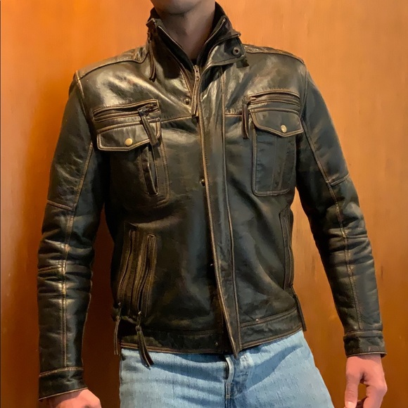 Leather motorcycle jacket. - Picture 9 of 9